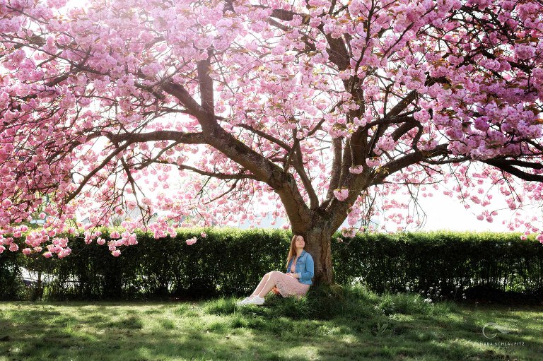 Fotoshooting Kirschblüte, Mädchentraum, rosa, Prinzessin, Tamara Schlaupitz